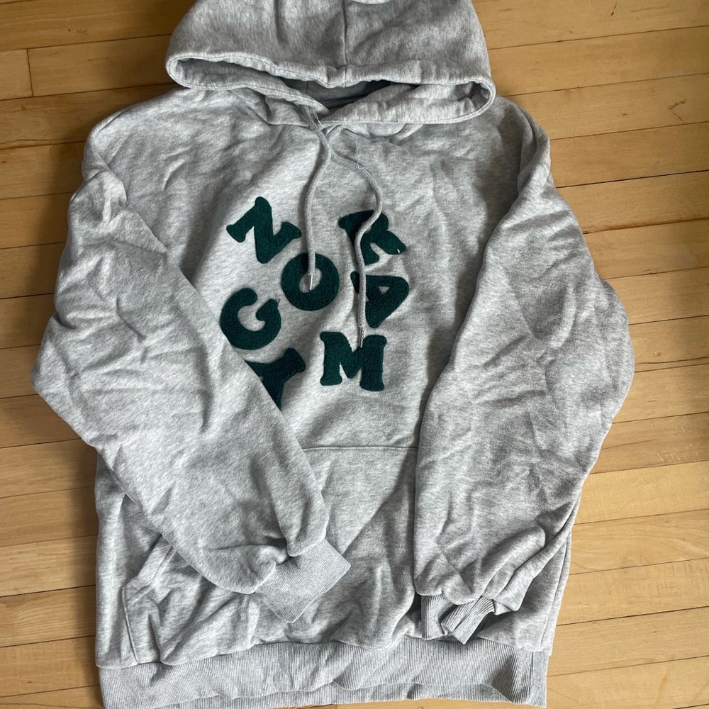 grey hoodie